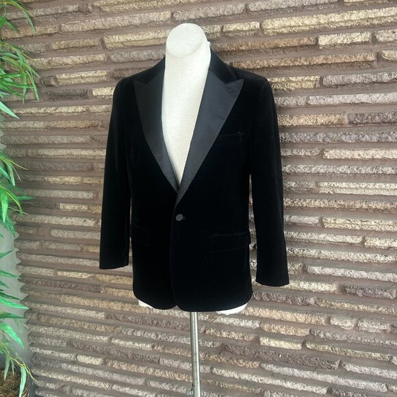 Rossi Man Euro Slim Fit Men's Velvet Tuxedo Jacket Blazer Size Small - Picture 8 of 9